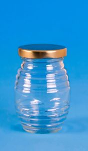 Barrilito de vidrio para miel 180ml