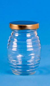 Barrilito de vidrio para miel 180ml